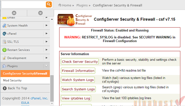 Csf firewall