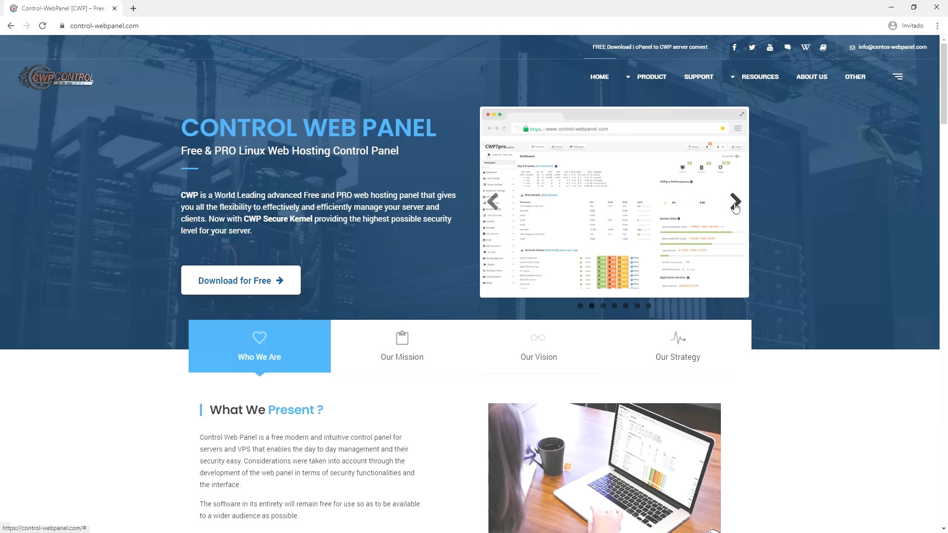 CWP cho phép người dùng quản lý VPS thông qua giao diện web đơn giản