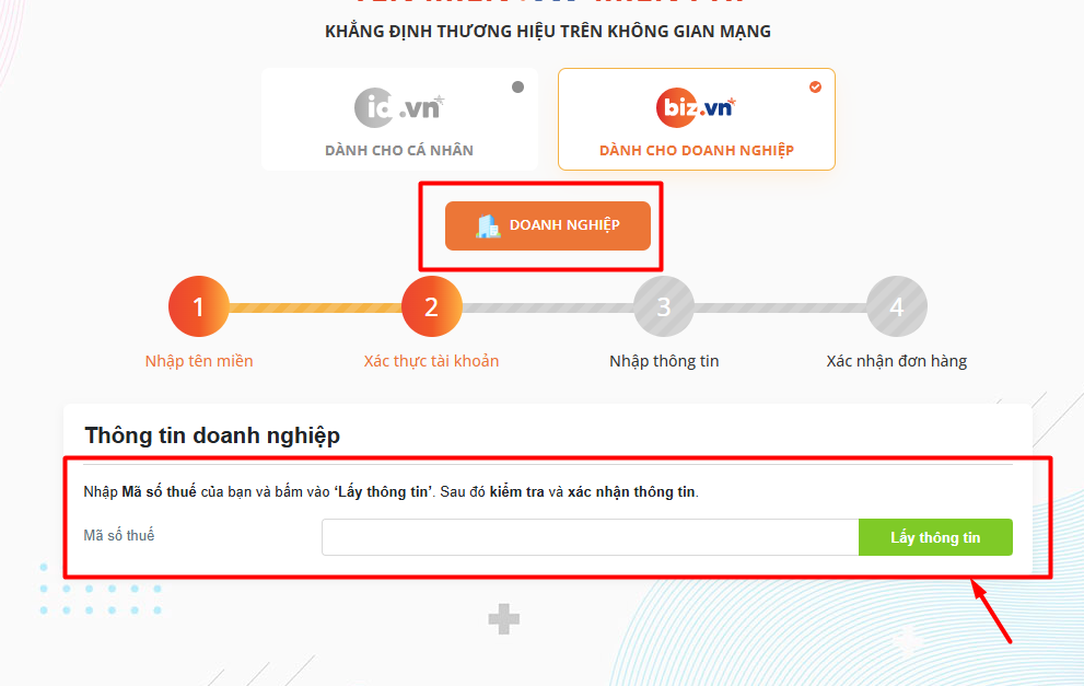 huong dan dang ky ten mien .biz.vn mien phi