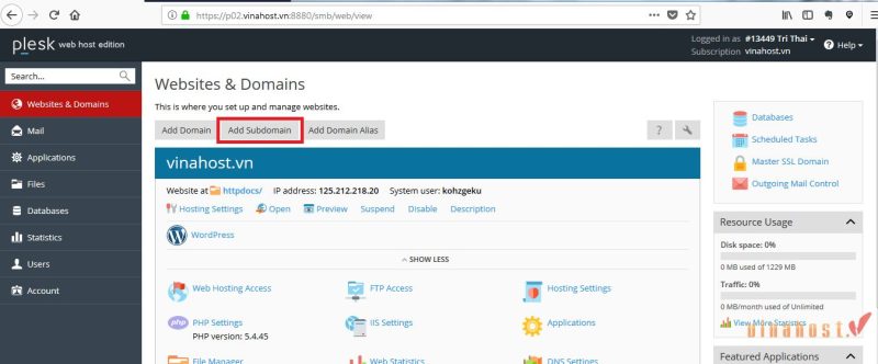 subdomain la gi
