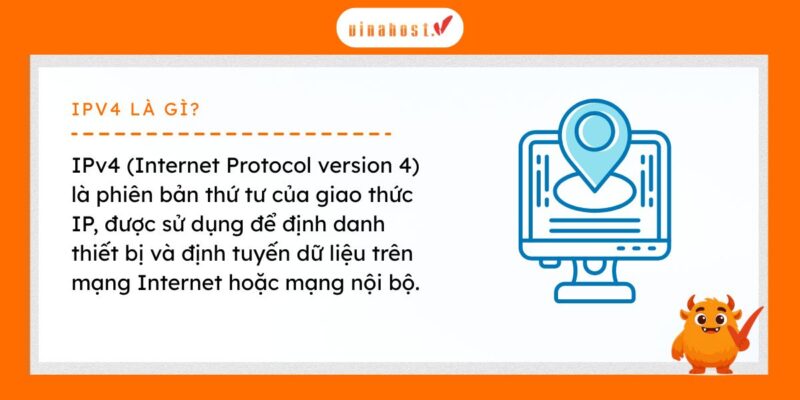 IPv4 (Internet Protocol version 4) là phiên bản thứ tư của giao thức Internet (Internet Protocol)