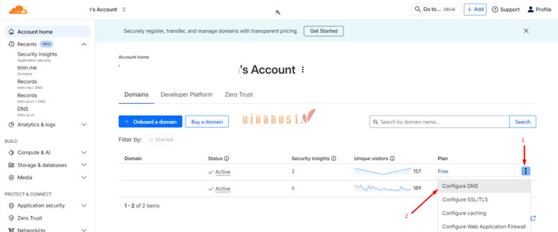 hướng dẫn trỏ tên miền về hosting