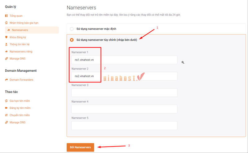 hướng dẫn trỏ tên miền về hosting