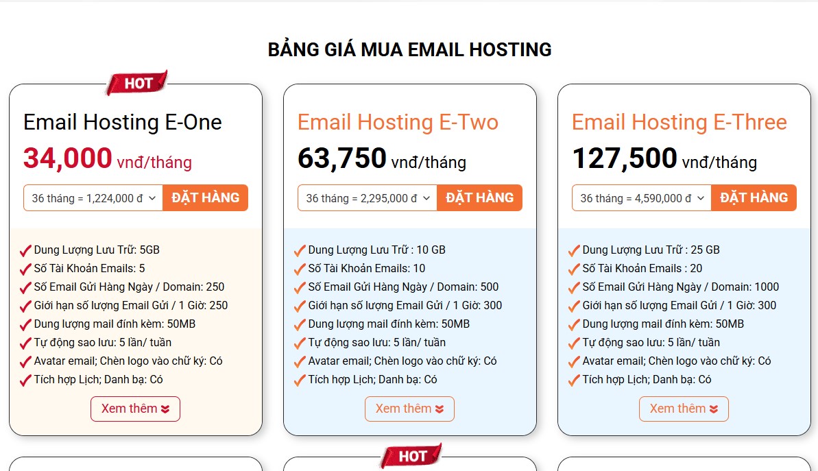 bang gia email hotsing vinahost - #1 Hosting Giá Rẻ, VPS Giá Rẻ, Máy Chủ Vật Lý, Email, Cloud Server