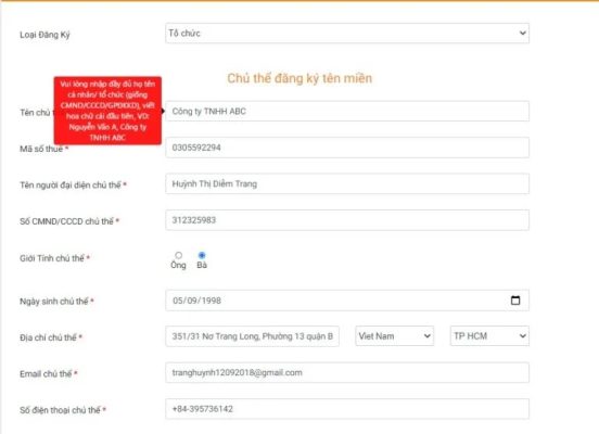 dang ky ten mien vinahost