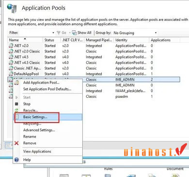server error in application