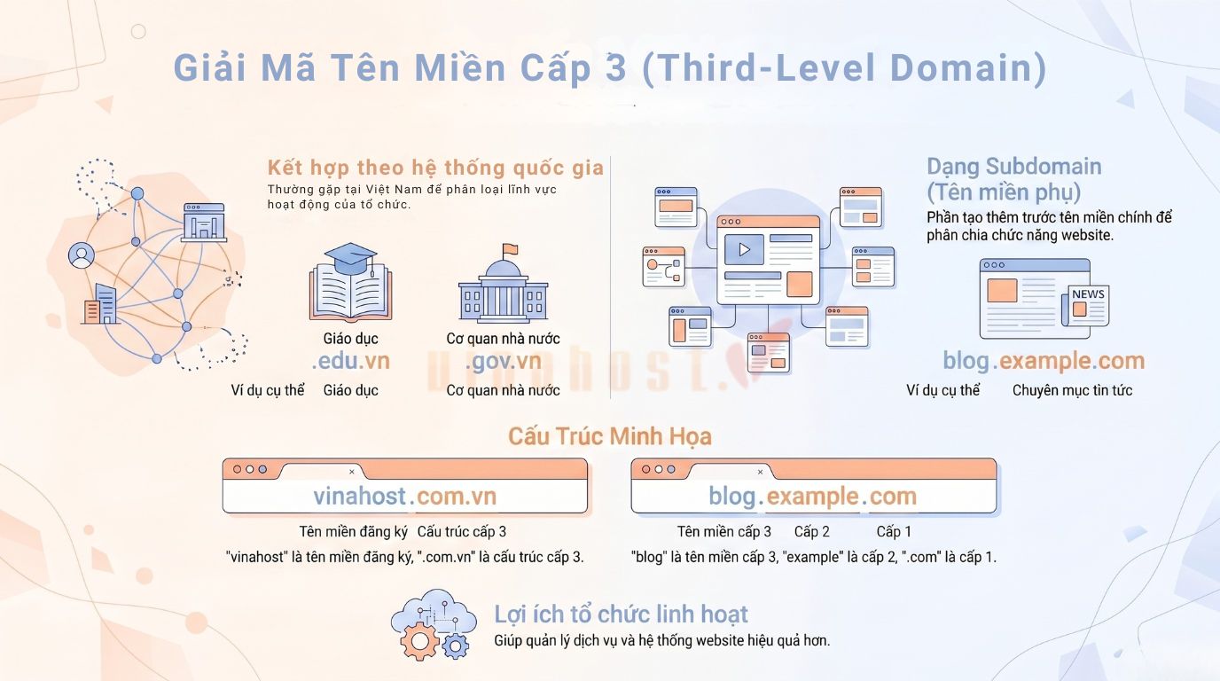 ten mien cap 1 cap 2 cap 3 cap 4 3 - #1 Hosting Giá Rẻ, VPS Giá Rẻ, Máy Chủ Vật Lý, Email, Cloud Server Tên miền cấp 3 (Third-Level Domain)