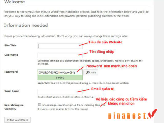 cai dat wordpress tren vps