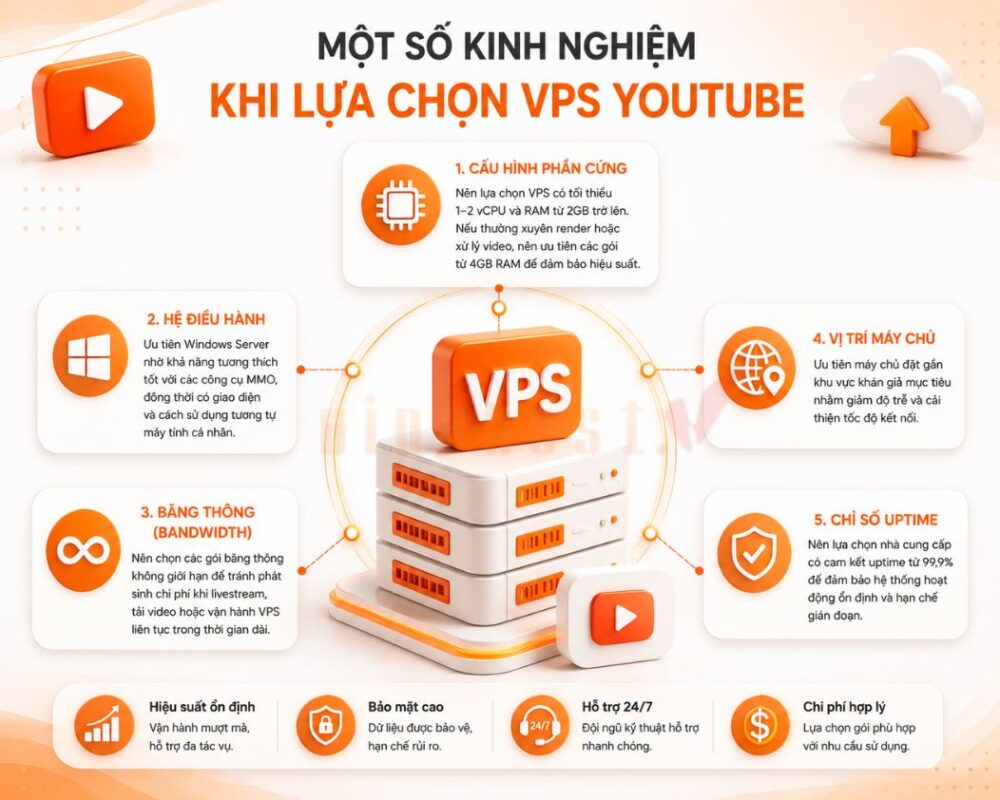 vps youtube 3 - #1 Hosting Giá Rẻ, VPS Giá Rẻ, Máy Chủ Vật Lý, Email, Cloud Server lưu ý khi lựa chọn VPS Youtube
