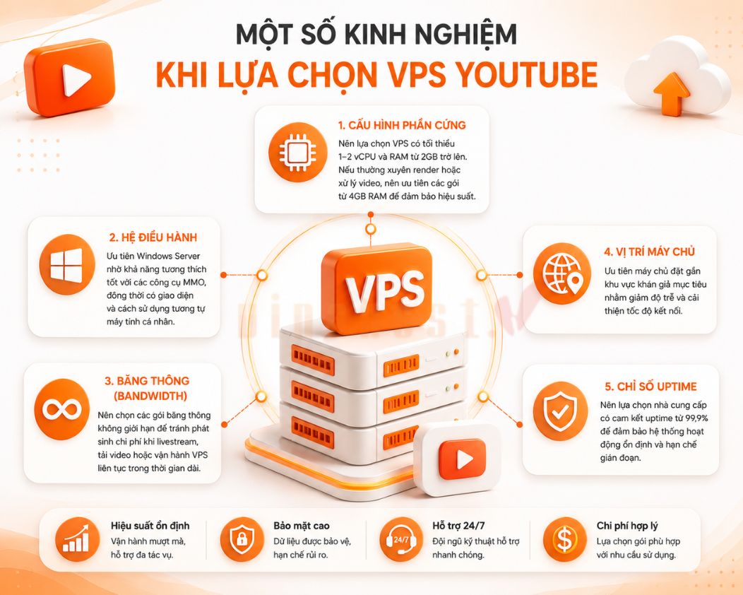 [2026] VPS Youtube là gì? | Kinh nghiệm chọn VPS làm YouTube