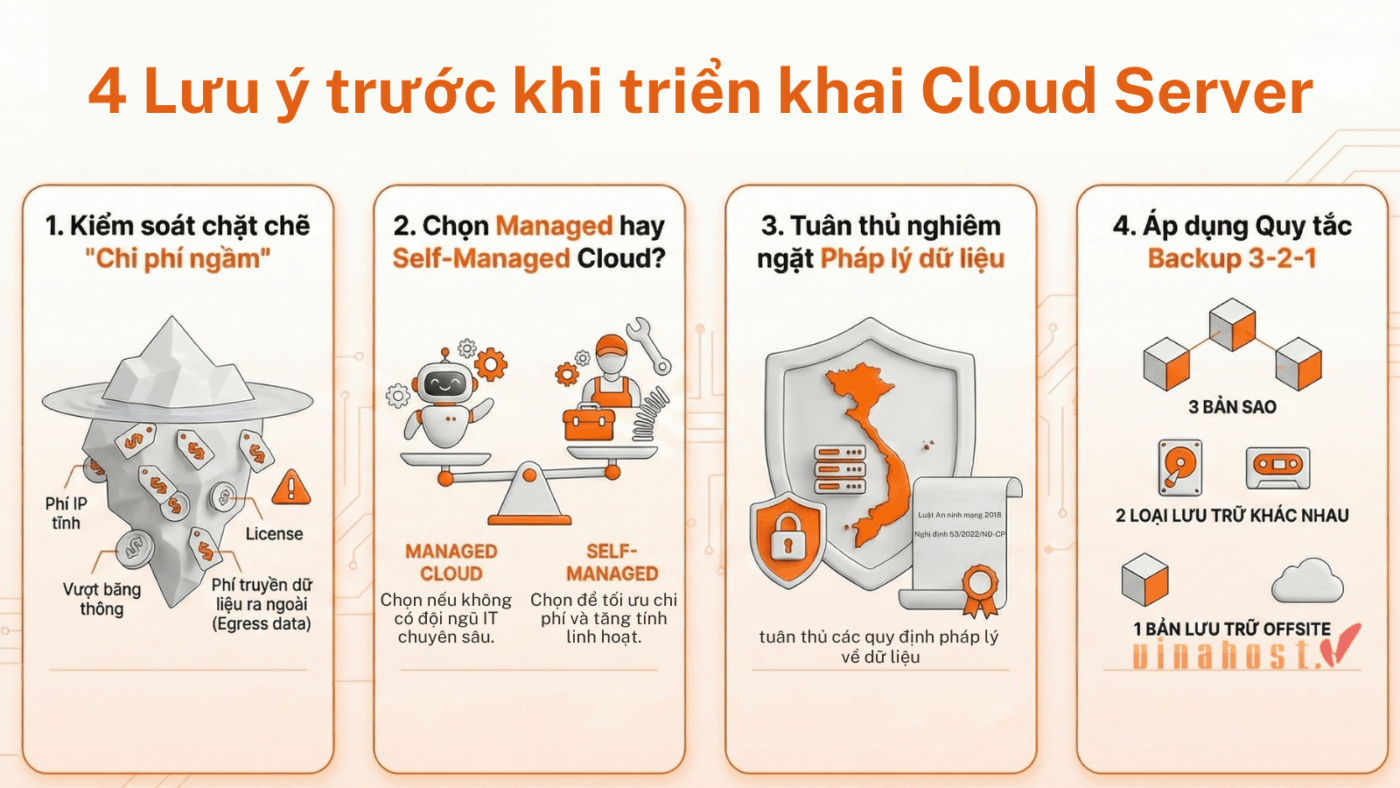 Lưu ý trước khi triển khai Cloud Server