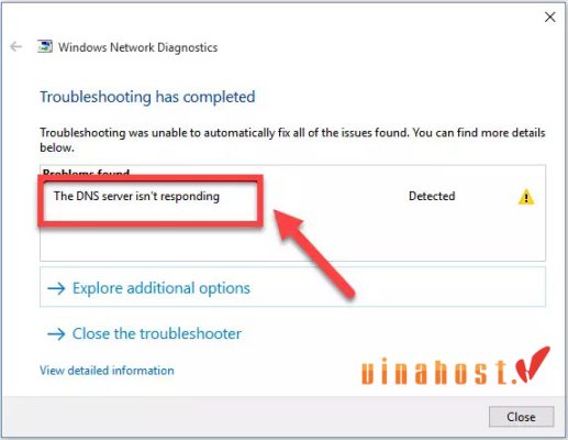 loi dns server isn't responding
