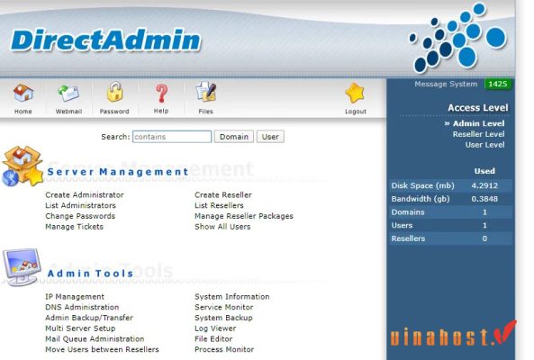 kiem tra dung luong hosting