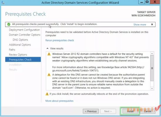 thiet lap 2 domain controller chay song song