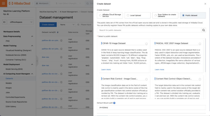 Quản lý tài nguyên Nền tảng Machine learning for AI của Alibaba Cloud 