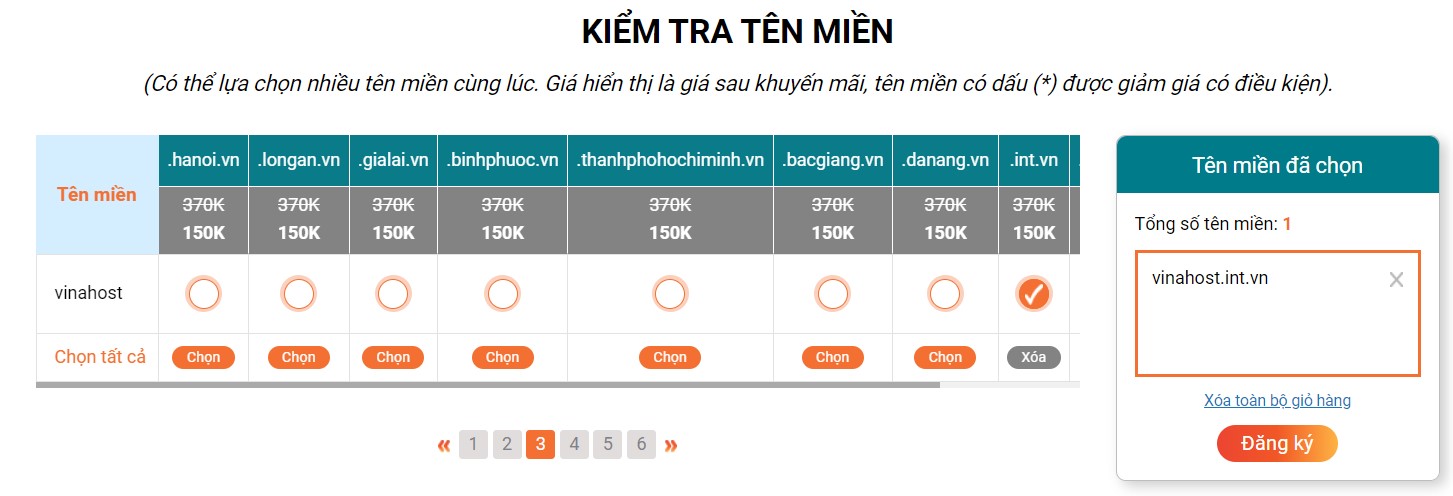 tên miền .int.vn