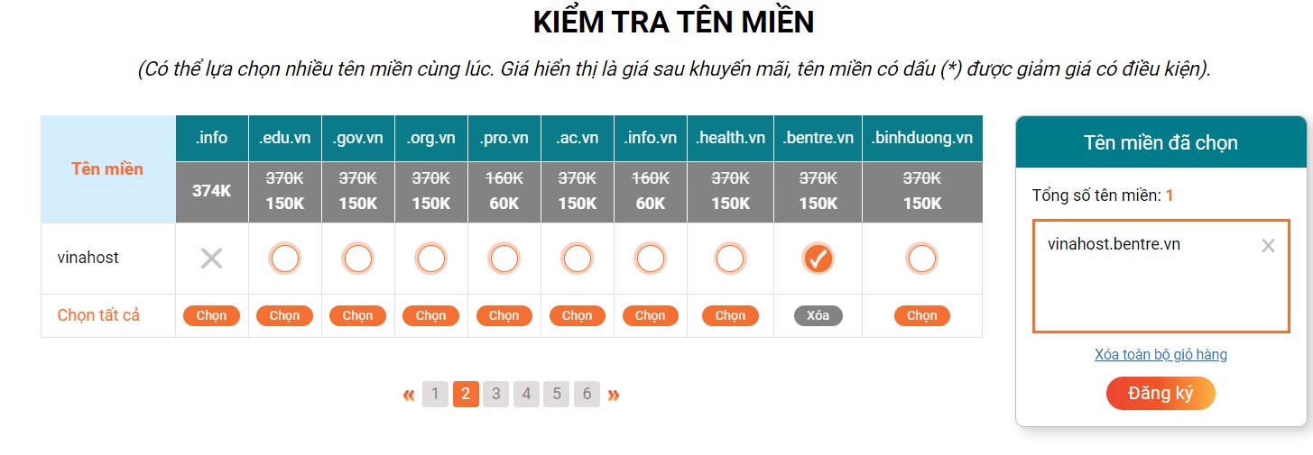 tên miền .bentre.vn