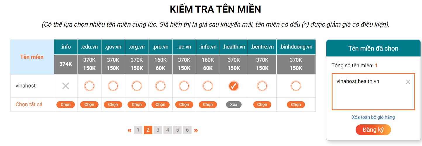 tên miền .health.vn