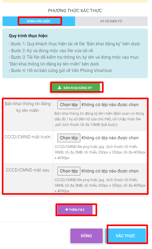 Bản khai đăng ký tên miền là gì