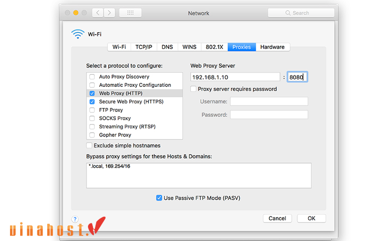 cài đặt proxy server