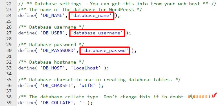 loi error establishing a database connection xampp