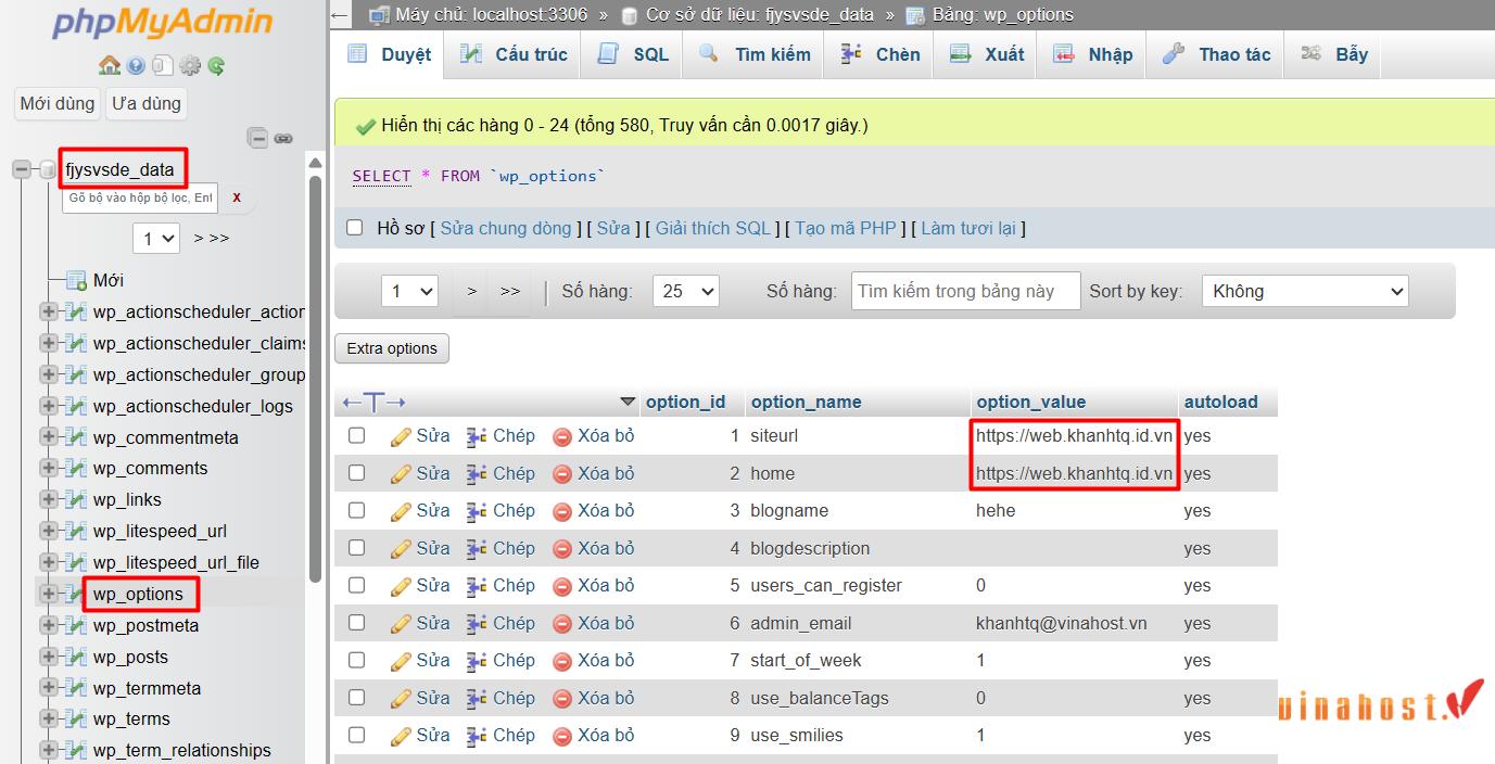 loi error establishing a database connection xampp