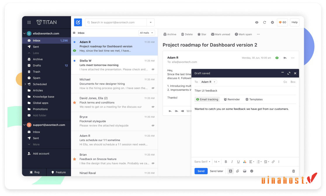 danh sach nha cung cap dich vu email