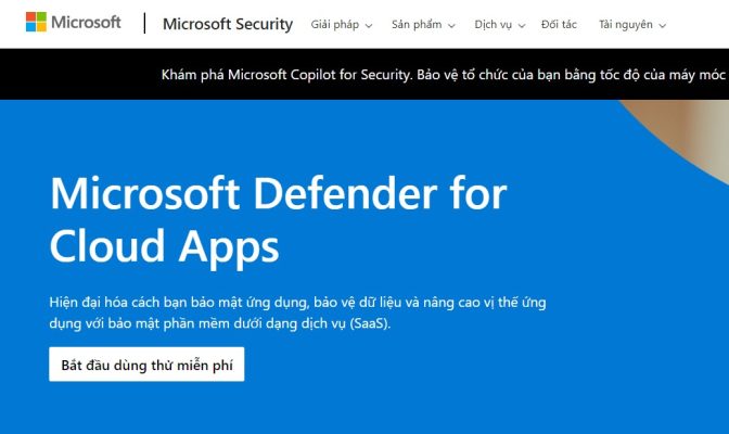hệ thống bảo mật email Microsoft Defender for Cloud Apps