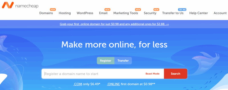 hosting nuoc ngoai Namecheap