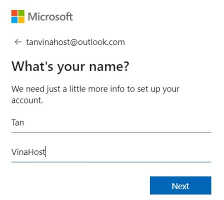 đăng ký tài khoản Microsoft trên máy tính
