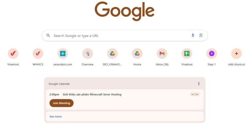 google calenar thong bao lich hop