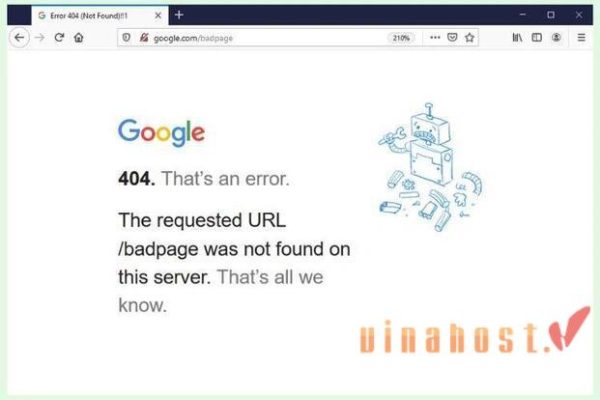 lỗi giao thức HTTP 404 Not Found la gì