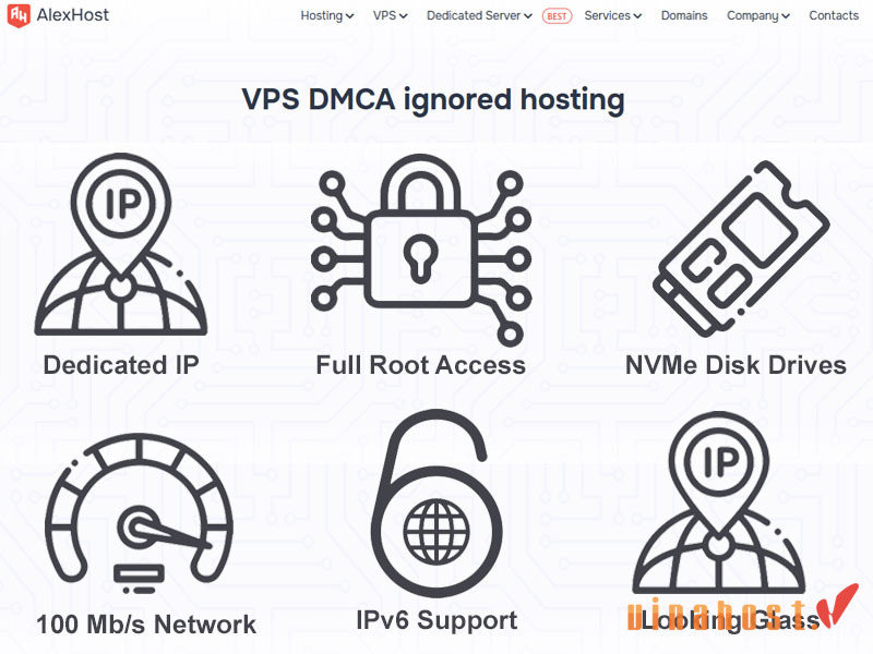 dmca ignored hosting