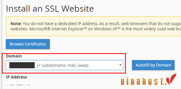 cai ssl tren cpanel