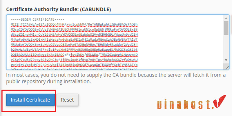 cai ssl tren cpanel