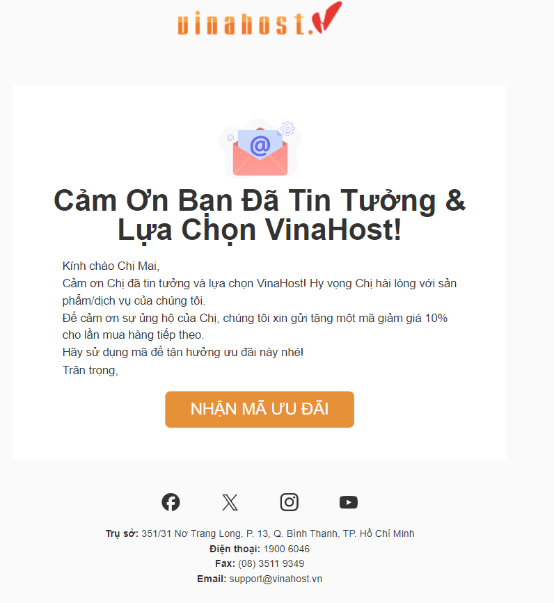 email cham soc khach hang