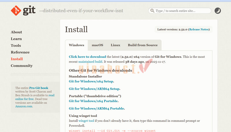 Cài đặt OpenSSL tích hợp qua Git for Windows