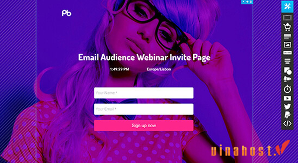 landing page kêu gọi khách hàng đăng ký email nhận bản tin