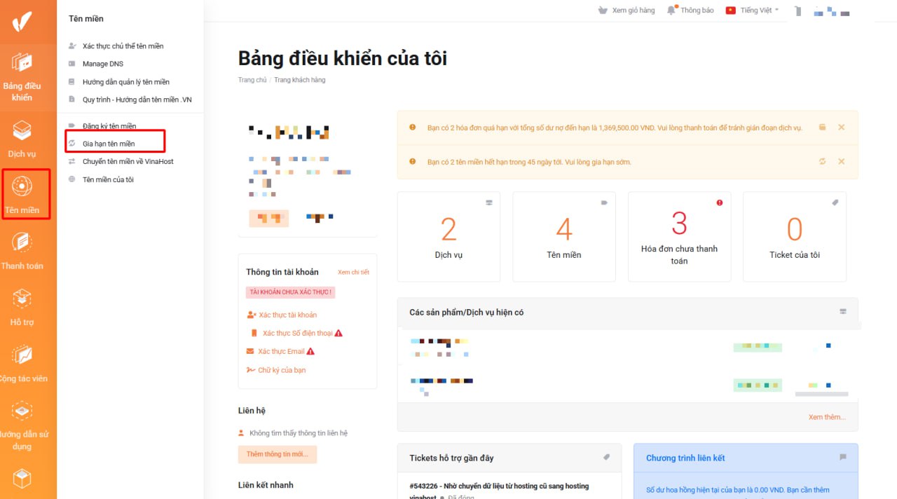 phi duy tri ten mien la gi