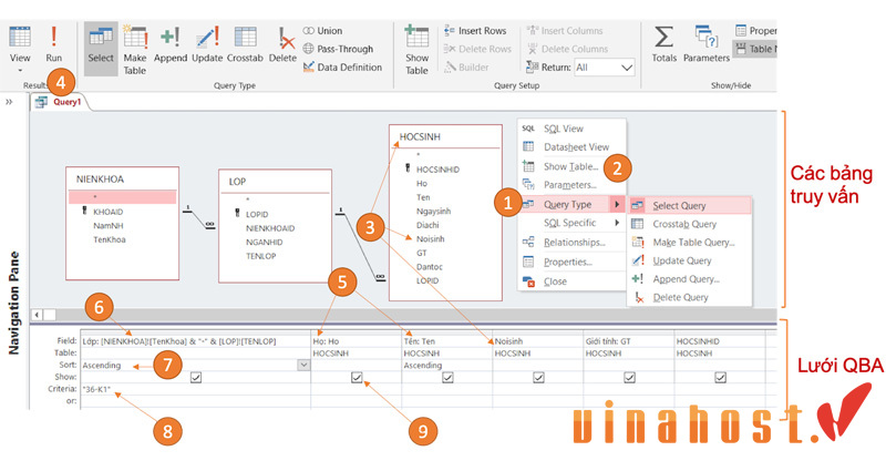 query trong MS Access