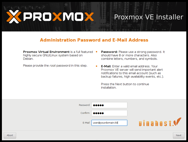Cài đặt mật khẩu cho tài khoản root của Proxmox