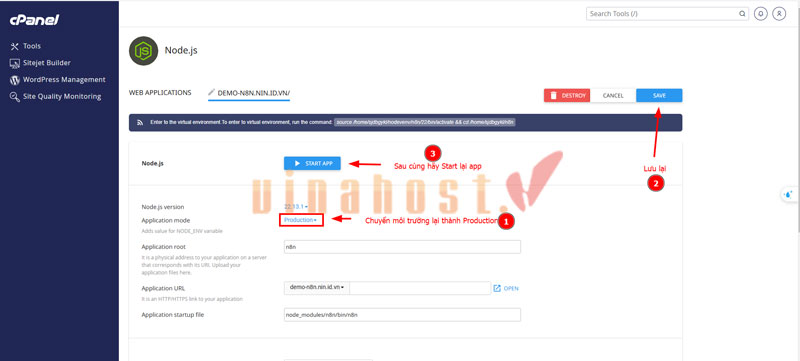 cai dat n8n tren hosting