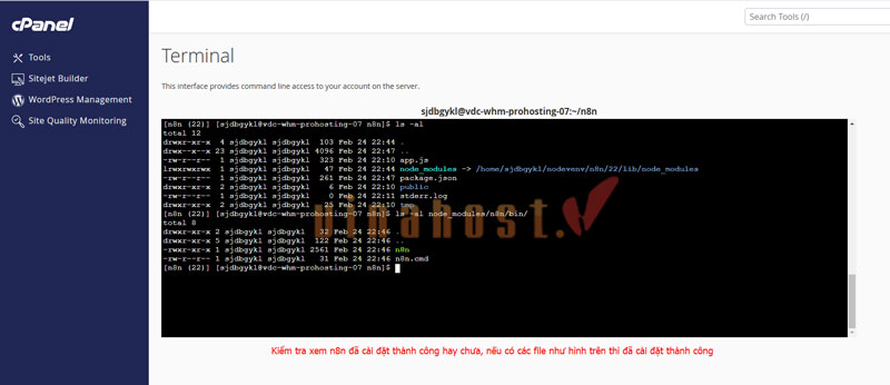 cai dat n8n tren hosting