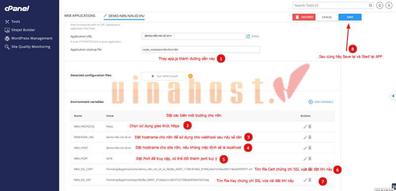 cai dat n8n tren hosting