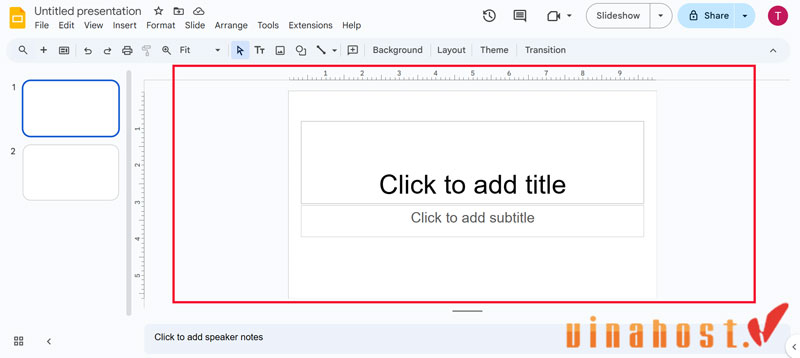 Slide Workspace trong Slide