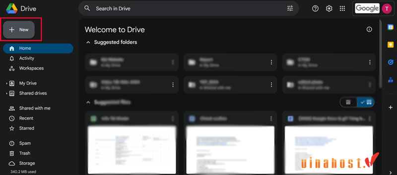 giao diện Google Drive