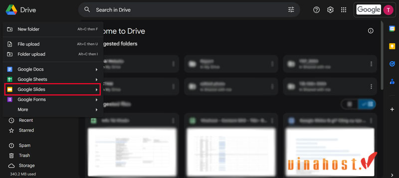 Click Chọn Google Slides