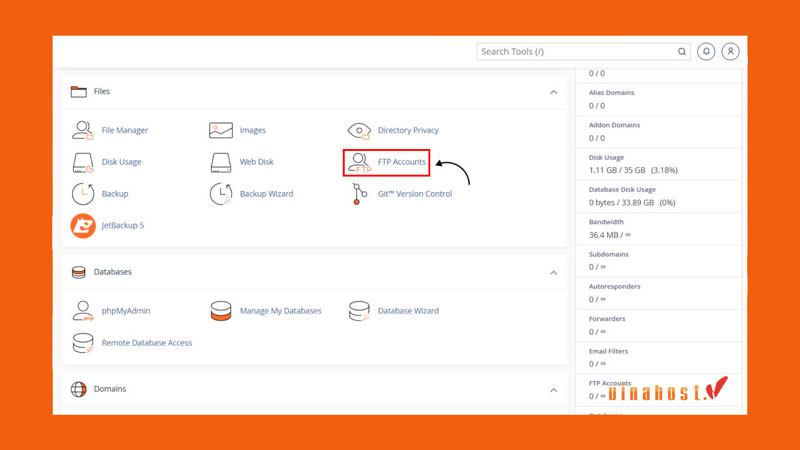 reset hosting cpanel