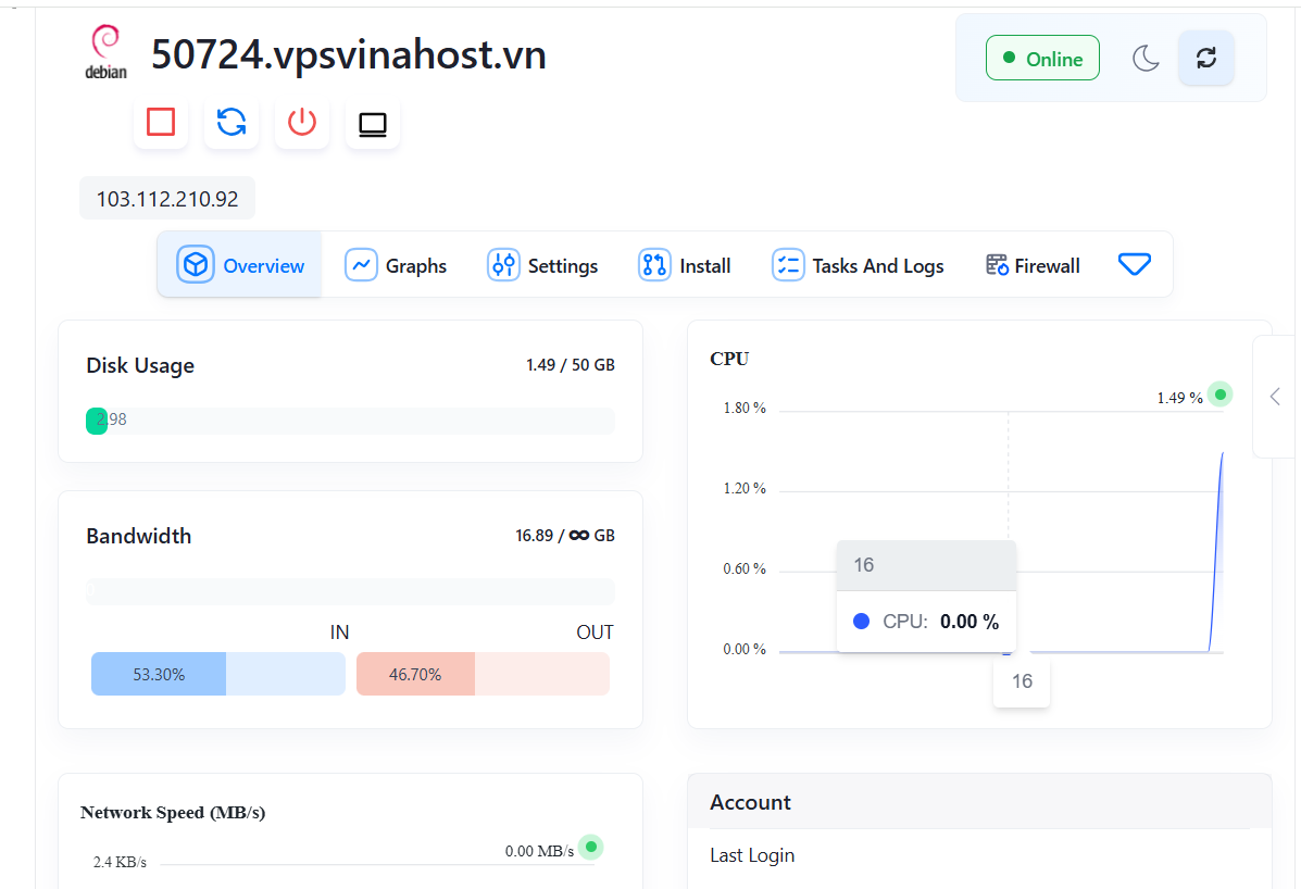 cai dat he dieu hanh tren vps vinahost