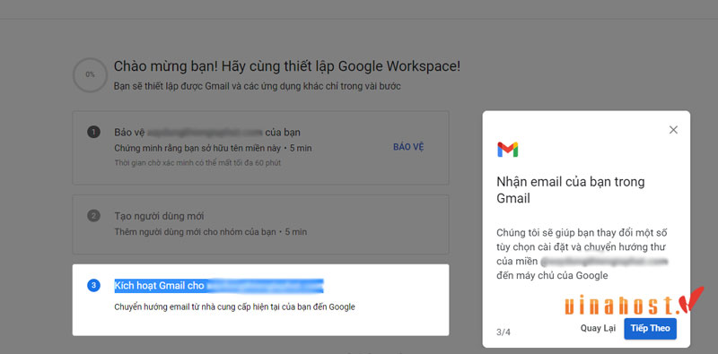 kích hoạt gmail doanh nghiệp